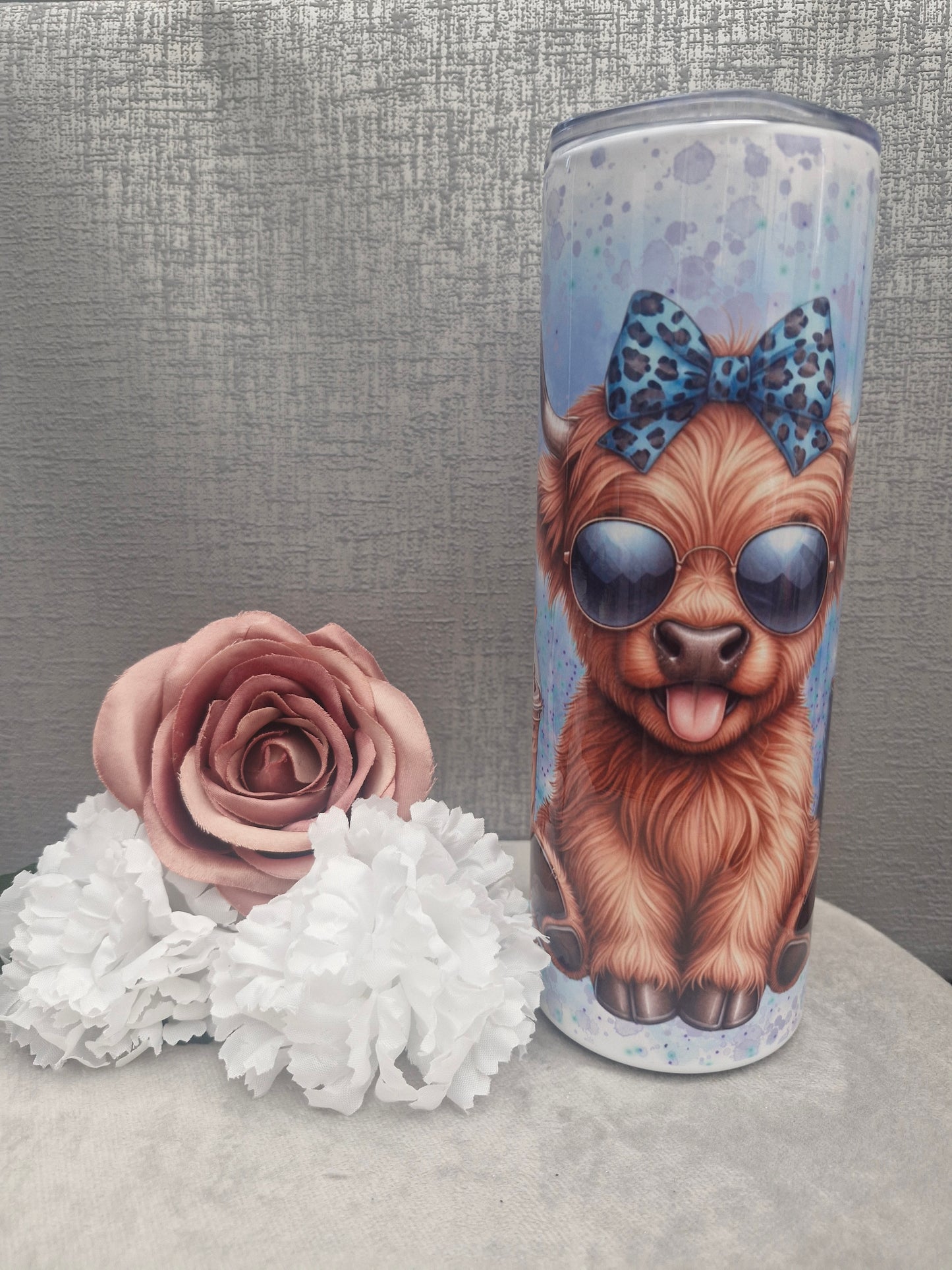 Cute 'Hot Mess' Highland Cow 20oz Thermal Tumbler